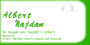 albert majdan business card